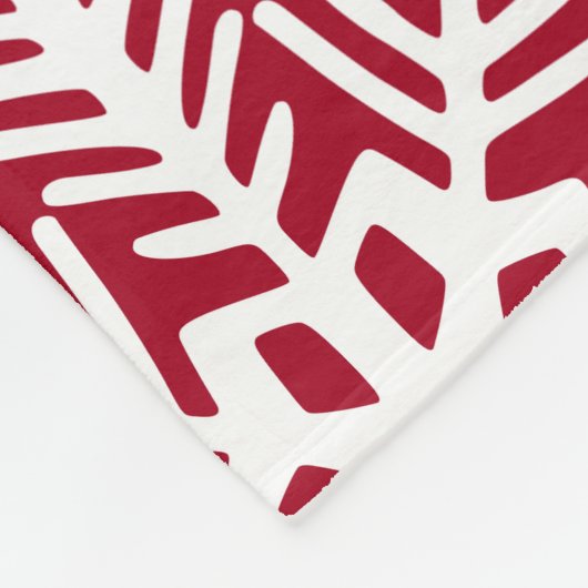 Rode sneeuwvlok fleece deken (Hoek)