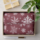 Rode Sneeuwvlok Kerst Waterverf Tissuepapier (Geschenk)