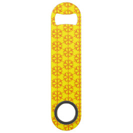 Rode sneeuwvlok met geel Gepersonaliseerd flesopen Speed Flessenopener