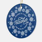 Rode Sneeuwvlok Onderwijzer Kerst Ornament (Links)