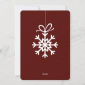 Rode Sneeuwvlok Ornamenten Fotocollage Feestdagenkaart (Achterkant)