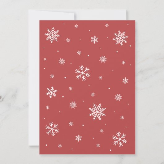 Rode sneeuwvlokken Baby Het is koud buiten Baby sh Kaart (Achterkant)