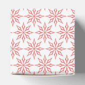 Rode sneeuwvlokken bedankdoosjes (Bovenkant)