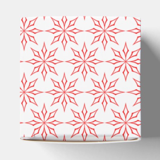 Rode sneeuwvlokken bedankdoosjes (Bovenkant)