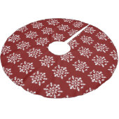Rode Sneeuwvlokken Boomrok Kerstboom Rok (Gekanteld)