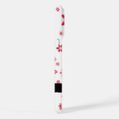 Rode sneeuwvlokken, Jouw naam, Personaliseren iPhone Hoesje (Rechterkant)