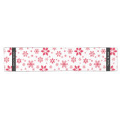 Rode sneeuwvlokken, Jouw naam, Personaliseren Korte Tafelloper (Horizontaal)