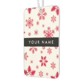 Rode sneeuwvlokken, Jouw naam, Personaliseren Luchtverfrisser (Links)