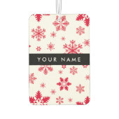 Rode sneeuwvlokken, Jouw naam, Personaliseren Luchtverfrisser (Achterkant)