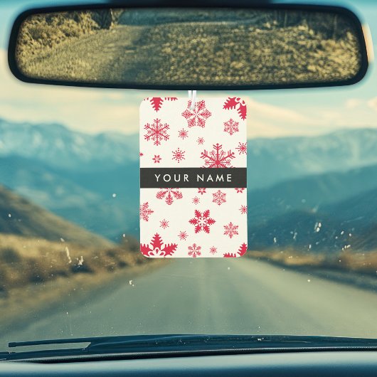 Rode sneeuwvlokken, Jouw naam, Personaliseren Luchtverfrisser