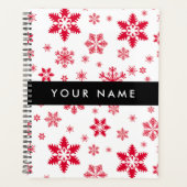 Rode sneeuwvlokken, Jouw naam, Personaliseren Planner (Voorkant)
