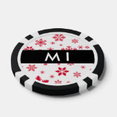 Rode sneeuwvlokken, Jouw naam, Personaliseren Poker Chips (Enkel)