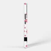 Rode sneeuwvlokken, Jouw naam, Personaliseren Samsung Galaxy Hoesje (Rechterkant)