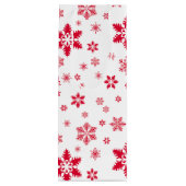 Rode sneeuwvlokken, Jouw naam, Personaliseren Wijn Cadeautas (Achterkant)