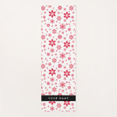 Rode sneeuwvlokken, Jouw naam, Personaliseren Yogamat (Voorkant)