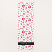 Rode sneeuwvlokken, Jouw naam, Personaliseren Yogamat (Achterkant)
