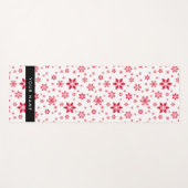 Rode sneeuwvlokken, Jouw naam, Personaliseren Yogamat (Voorkant (horizontaal))