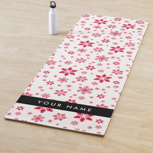 Rode sneeuwvlokken, Jouw naam, Personaliseren Yogamat (In situ)