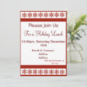 Rode sneeuwvlokken kaart (Staand voorkant)