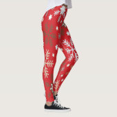 Rode Sneeuwvlokken Leggings (Rechts)