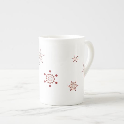 Rode sneeuwvlokken | Mok Espresso (Voorkant rechts)