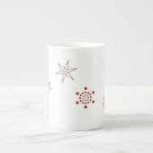 Rode sneeuwvlokken | Mok Espresso (Voorkant)