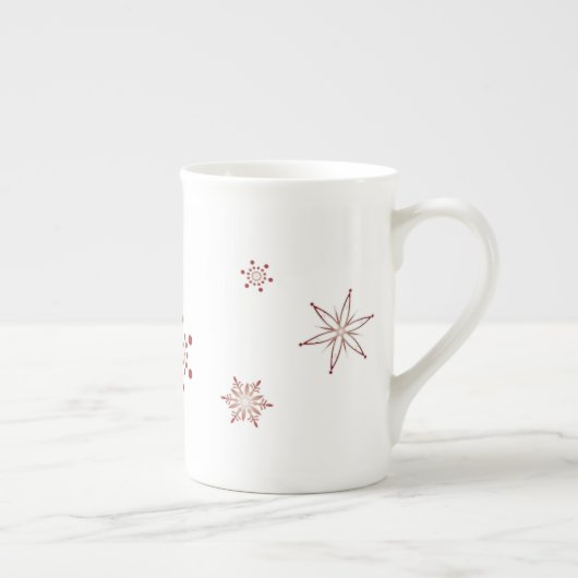 Rode sneeuwvlokken | Mok Espresso (Rechts)