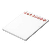 Rode sneeuwvlokken notitieblok (Linkerzijde)