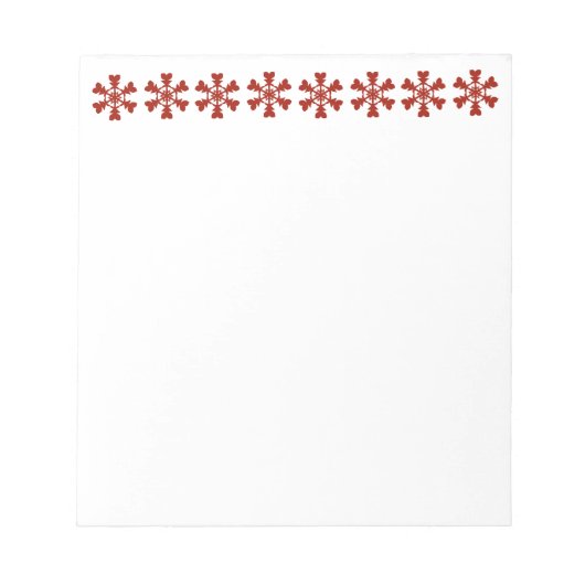 Rode sneeuwvlokken notitieblok (Voorkant)