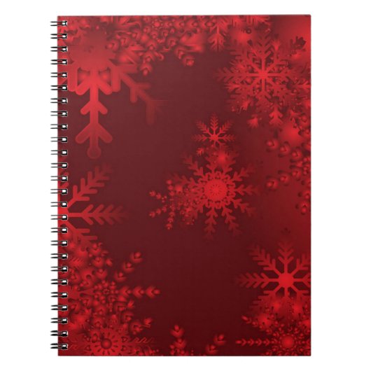 Rode Sneeuwvlokken Notitieboek (Voorkant)
