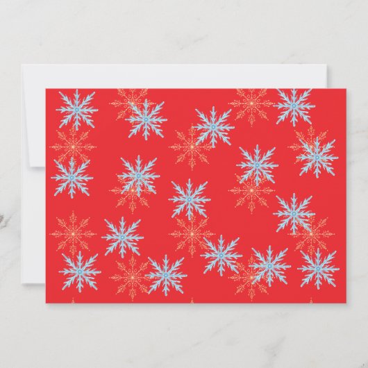 Rode Sneeuwvlokken Prettig Kerstscript met 2026 Wr Kaart (Voorkant)