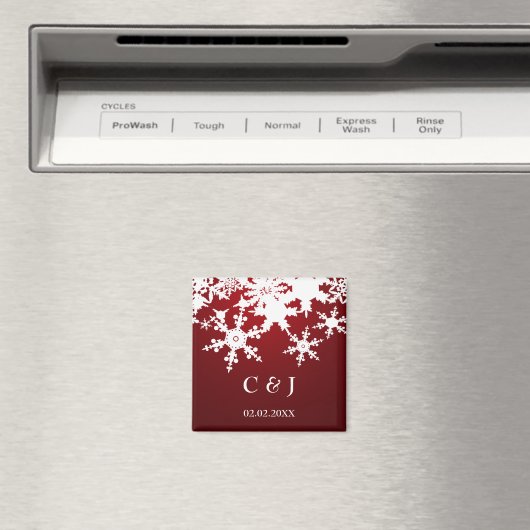 rode sneeuwvlokken redden de datummagneten magneet (Insitu (Vaatwasser))