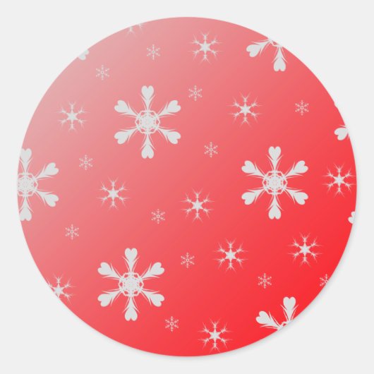 Rode sneeuwvlokken Stickers (Voorkant)