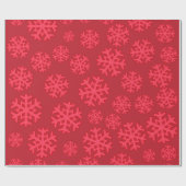 Rode sneeuwvlokken | Vakantie | Kerstmis Cadeaupapier (Vlak)