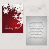 rode sneeuwvlokken voor putkaarten informatiekaartje (Voorkant / Achterkant)