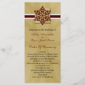 rode sneeuwvlokken winter bruiloft programma programmakaart (Voorkant)