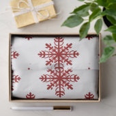 Rode Sneeuwvlokken Witte Kerst Tissuepapier (Geschenk)