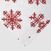 Rode Sneeuwvlokken Witte Kerst Tissuepapier (Detail)