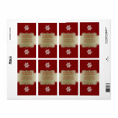 Rode sneeuwvlokken zelfgemaakte appelboter inblikp etiket (Full Sheet)