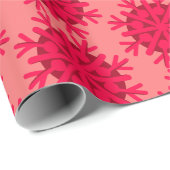 Rode sneeuwvlokpatroon, papier voor het ompakken (Rol Hoek)
