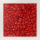 Rode Snoep harten Legpuzzel (Horizontaal)