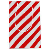 Rode Snoep Stripe Medium Cadeauzakje (Voorkant)