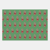 Rode snoepjes op een groene achtergrond inpakpapier vel (Voorkant 2)