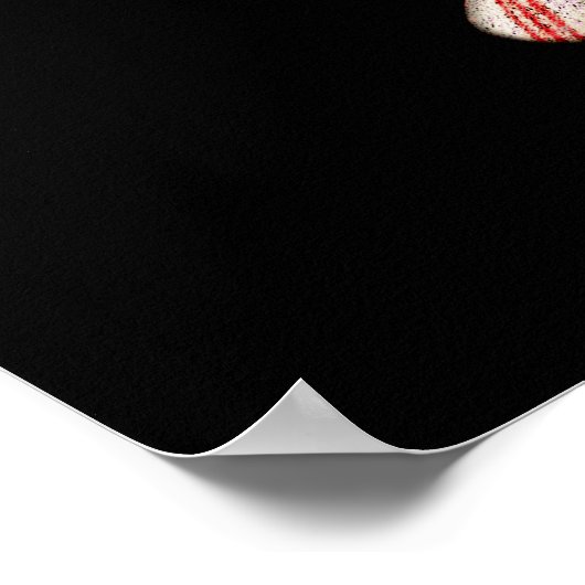 Rode snoepriet Suiker Klein Poster (Hoek)