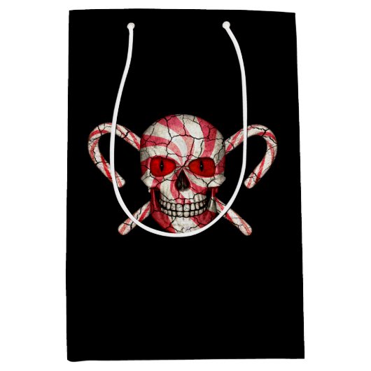 Rode snoepriet Suiker Medium Gift Bag Cadeauzakje (Voorkant)