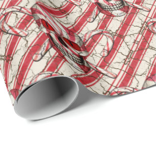 Rode snoepriet Suikermolen Verpakkingspapier Cadeaupapier