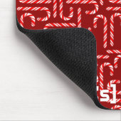  rode snoeprietjes op rood muismat (Hoek)