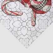 Rode snoeprietsuiker Tapier voor de schedel Tissuepapier (Detail)