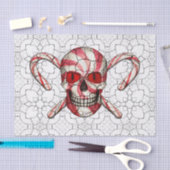 Rode snoeprietsuiker Tapier voor de schedel Tissuepapier (Craft)