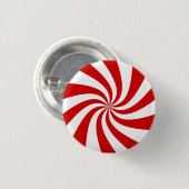 rode snoepsuikerriet ronde button 3,2 cm (Voorkant /achterkant)